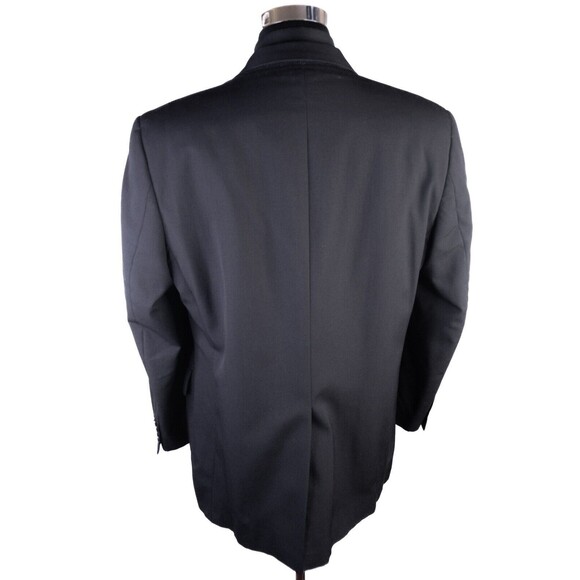 Savile Row 2-Pcs Suit Solid Black Blazer Jacket Pants 42R Short Pants 40X26 - Picture 8 of 16